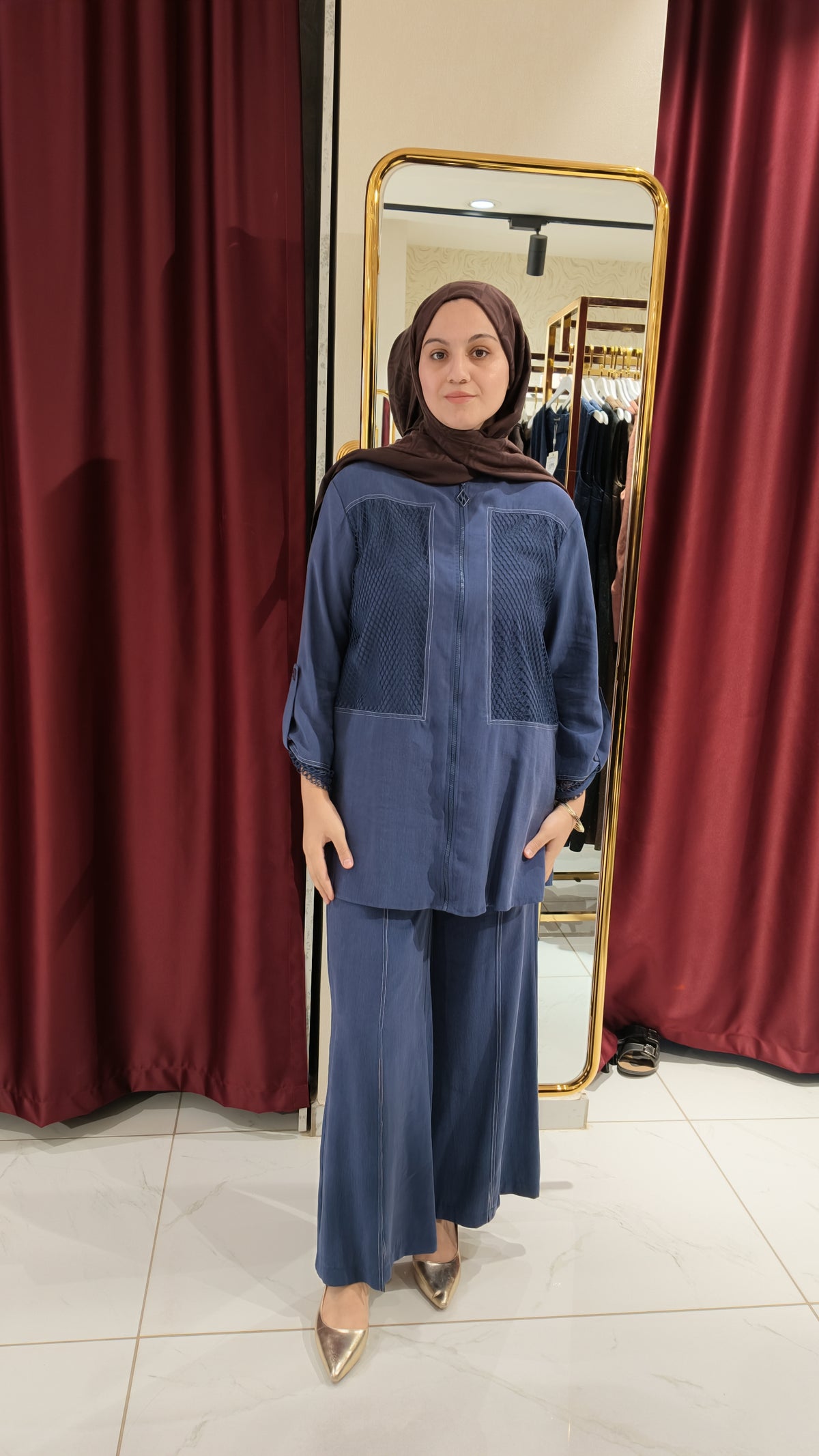 Fileli Pantolonlu Takım
