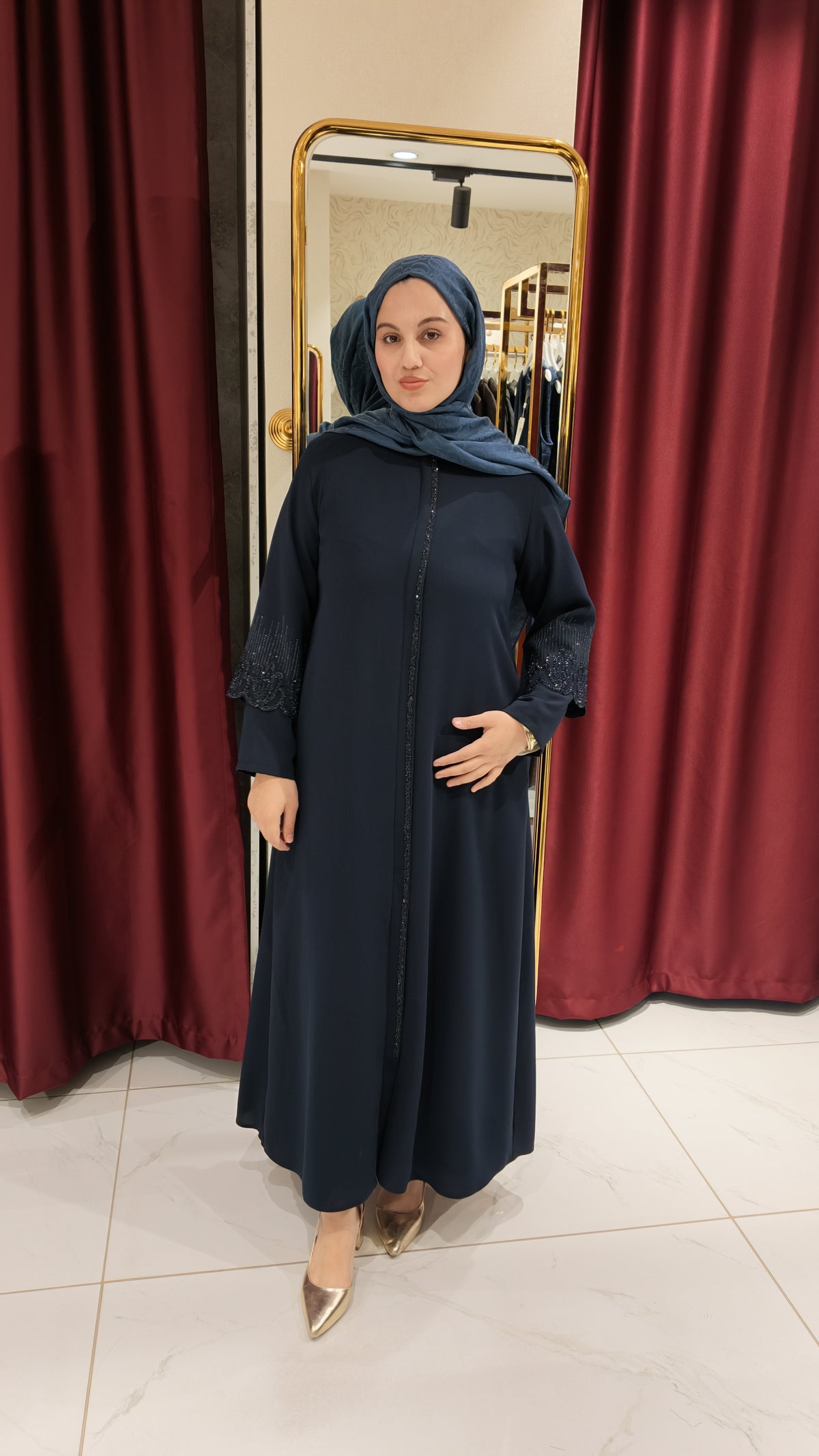 Çift Kol Lüks Abiye Ferace
