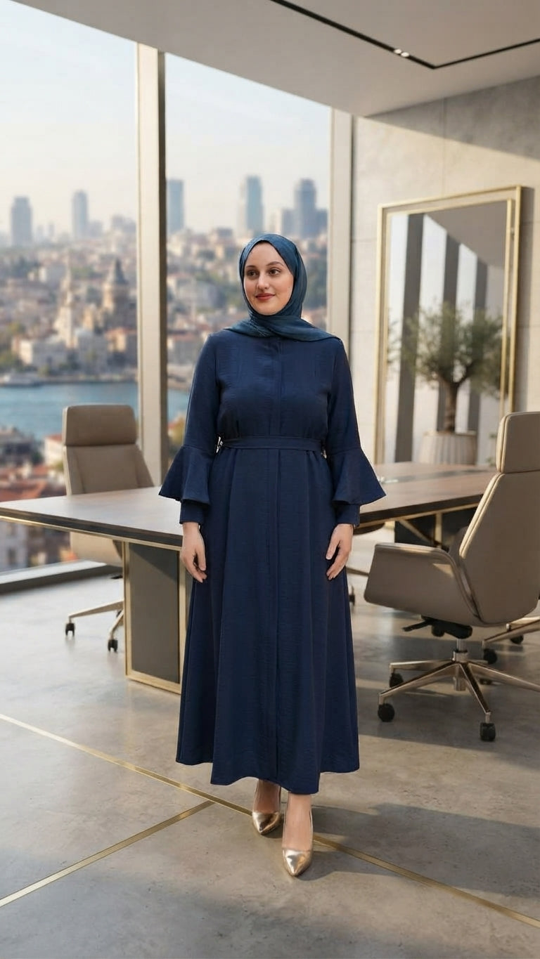 Kuşak Detaylı Ferace