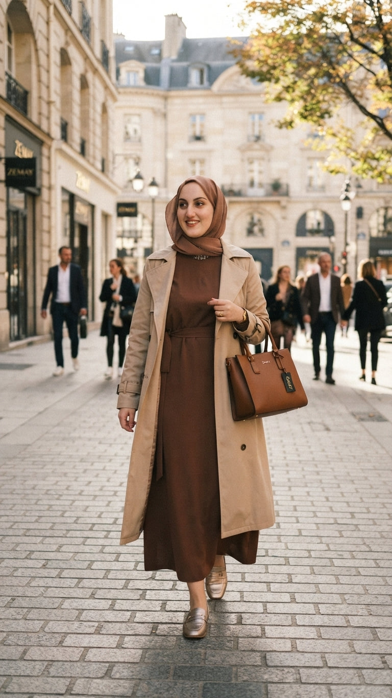 Krep kumaş şık elbise